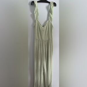 Caution To The Wind Sage Checkered Midi Dress